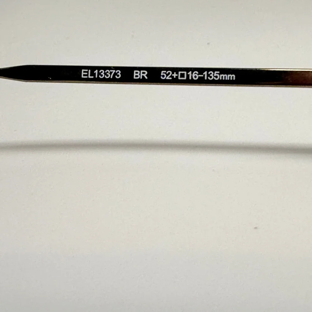 Elle EL13373 BR Brown Metal Semi-Rimless Cat Eye Eyeglass Frames 52-16-135